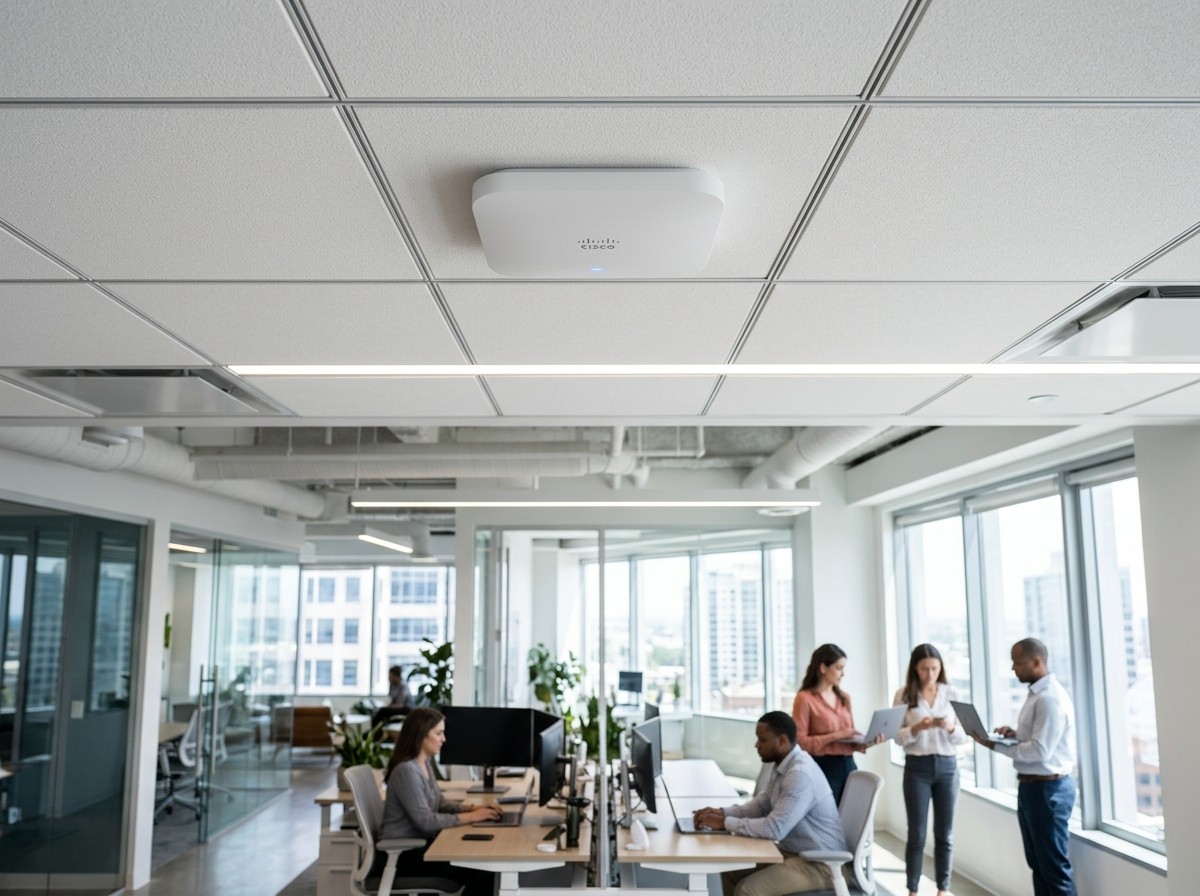 Instalação de rede Wi-Fi corporativa de alta densidade pela Vertech